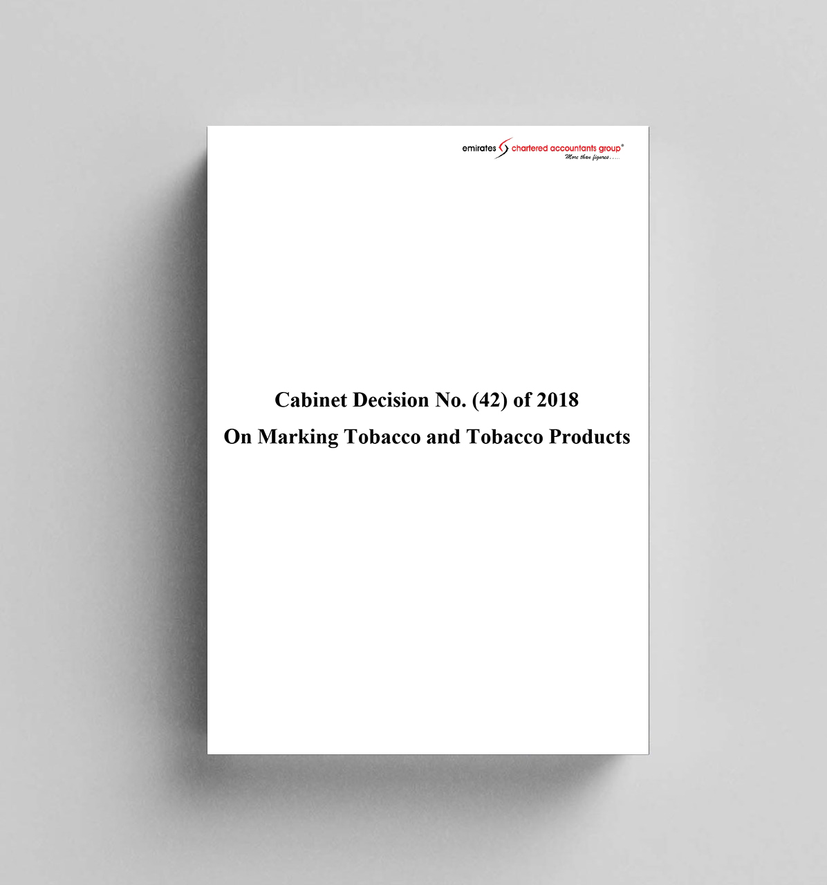 ED1 cabinet decision no42of2018 on marking tobacco and tobacco products 